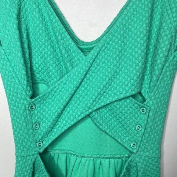 Anthropologie Postmark Size 8 Mint Green Matilde Textured Skater Dress ASO TV - Picture 11 of 12